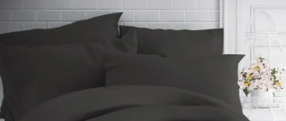 Jednobarevný bavlněný povlak TMAVĚ ŠEDÝ - 70x90