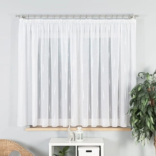 Záclona metráž Anna s olůvkem šedá - výška 160cm