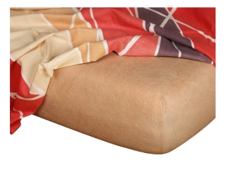 Prostěradlo froté světle hnědá - 180/200/20