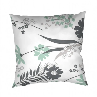 Povlak bavlna Agáta mentolová na bílém