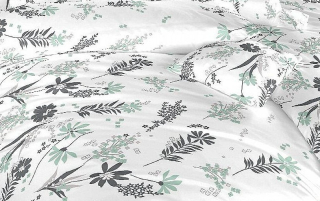 Metráž bavlna Agáta mentolová na bílém