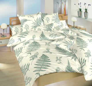 Povlečení krep Kapradí banán - 140/200 + 70/90