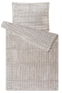 Povlečení mikroflanel/mikroplyš STELLA OBLÁČKY šedé - 70x90 cm + 140x200 cm