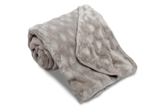 Deka mikroflanel Stella OBLÁČKY - světle šedá