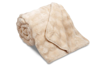 Deka mikroflanel Stella OBLÁČKY - béžová