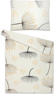 Povlečení mikroflanel BYLINY smetanové - 70x90 + 140x220 cm