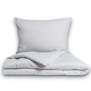 Flanelové povlečení světle šedé -  140/220 + 70/90