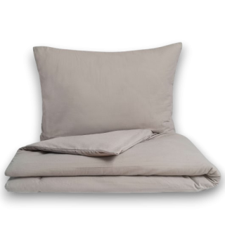 Flanelové povlečení světle béžové 140x220 + 70x90 cm