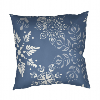 Povlak krep Snowflakes šedomodré