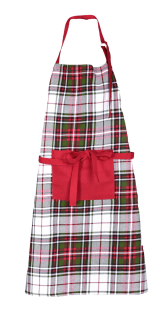 Vánoční kuchyňská zástěra - Kostka zelená