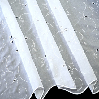 Vyšívaná záclona metráž Hedvika - výška  280cm