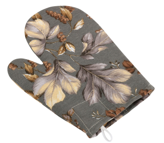 Kuchyňská chňapka EMA - 564 listí šedé