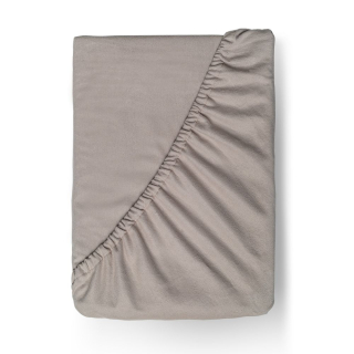 Napínací flanelové prostěradlo sv. béžové - 90/200/15