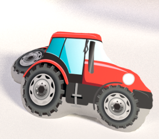 Dětský polštářek polyester - Traktor - 40x40