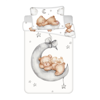 Povlečení do postýlky Medvídek Ribbon baby 100x135, 40x60 cm