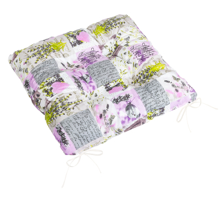 Sedák prošívaný Adéla 40x40 - patchwork lila