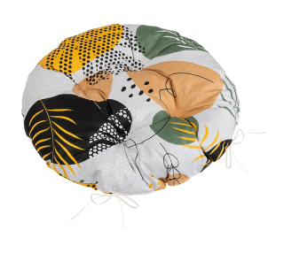 Sedák prošívaný Adéla kulatý 40cm - oblázky béžová