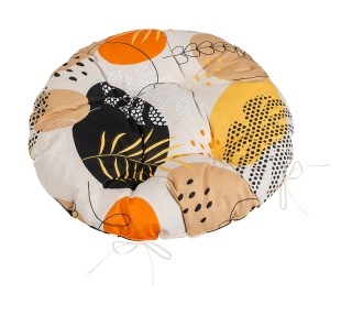 Sedák prošívaný Adéla kulatý 40cm - oblázky oranžová