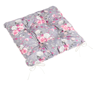 Sedák prošívaný Adéla 40x40 - květy růže