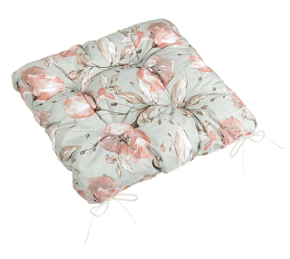 Sedák prošívaný Adéla 40x40 - lilie losos
