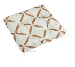 Sedák prošívaný Adéla 40x40 - křížky hnědé