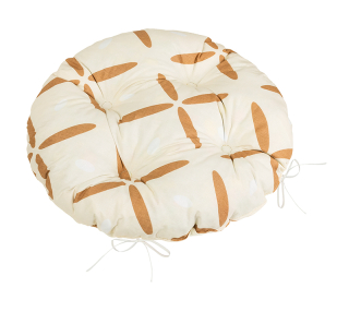 Sedák prošívaný Adéla kulatý 40cm - křížky hnědé