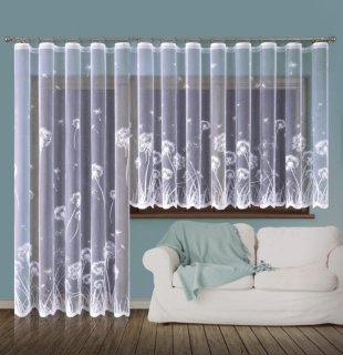 Žakárová záclona metráž PAMPELIŠKY