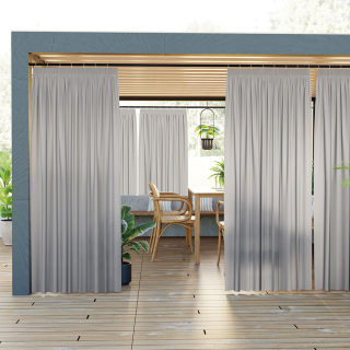 Voděodolný venkovní závěs Gardenia - šedo/béžový