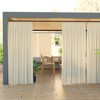 Voděodolný venkovní závěs Gardenia - smetanový