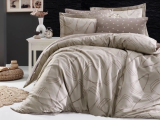 Saténové povlečení EXCLUSIVE ROVENA MOCCA - 140/220 + 70/90