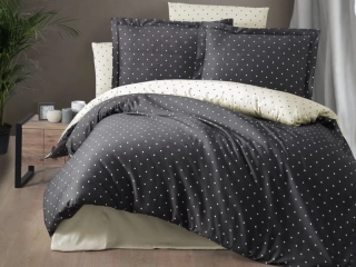 Saténové povlečení EXCLUSIVE SERENA ANTRACIT - 140/220 + 70/90