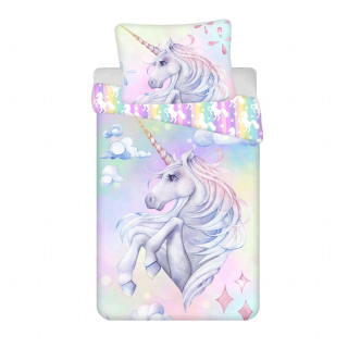Povlečení fototisk Unicorn Pastel Rainbow - 140/200+70/90