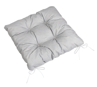Sedák prošívaný Adéla 40x40 - Kostička šedá