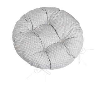 Sedák prošívaný Adéla kulatý 40cm - Kostička šedá