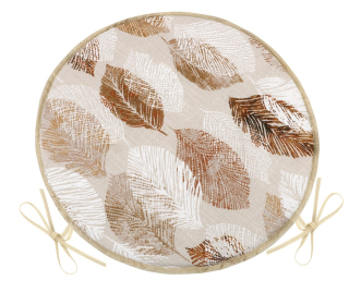 Sedák kulatý EMA hladký - 565 Listy béžové