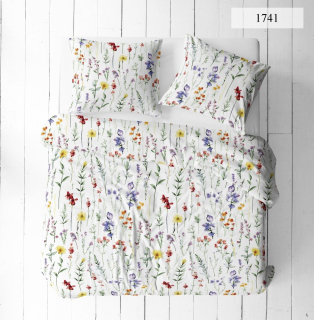 Povlečení hladká bavlna LUX FLÓRA - 140/200 + 70/90 cm