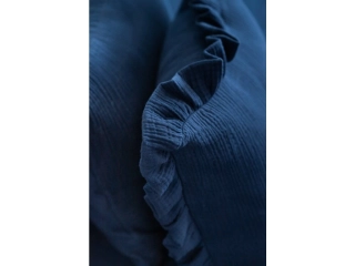 Mušelínový povlak kanýr NAVY - 40x40 cm