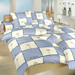 Povlečení bavlna TULIPÁN světle modrý 140x200, 70x90 cm