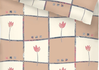 Metráž bavlna TULIPÁN světle hnědý