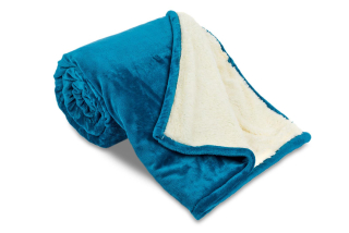 Deka mikroflanel hladká UNI PETROLEJOVÁ / OVEČKA - 150/200 cm