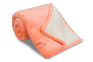 Deka mikroflanel hladká UNI LOSOSOVÁ / OVEČKA -  150/200 cm 