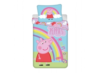 Povlečení prasátko Pepina Peppa Pig PEP016 - 140/200 + 70/90 cm