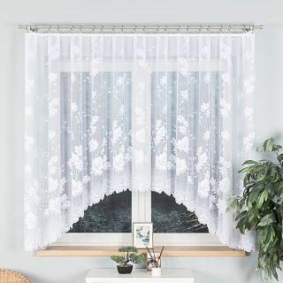 Oblouková žakárová kusová záclona TEREZA