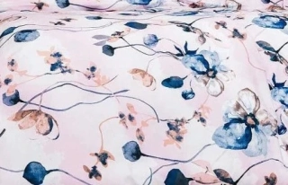 Metráž krep BLOOM elegance pudrová