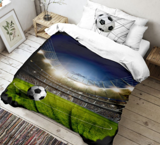 Povlečení bavlna s 3D tisk FOTBAL 140/200 + 70/90