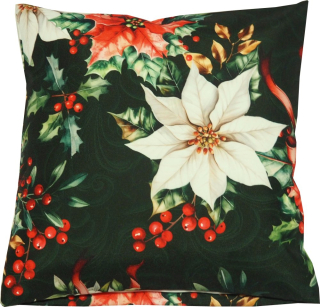 Povlak na polštářek Vánoční růže zelená