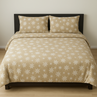 Povlečení mikroflanel SNĚHOVÉ VLOČKY - 140/200 + 70/90 cm