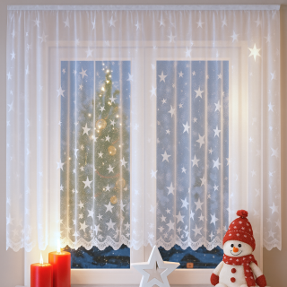Kusová žakárová záclona VÁNOČNÍ KOMETA