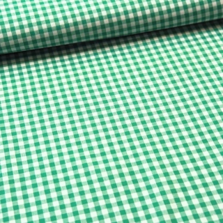 Látka Kanafas zelená - 0,5cm káro