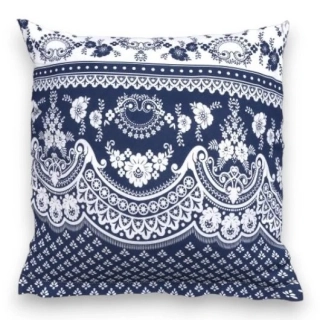 Bavlněný povlak Canzone modré bordura